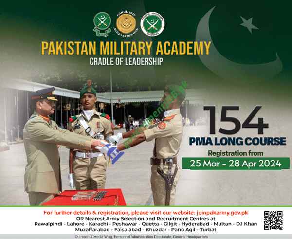Join Pakistan Army PMA Long Course Jobs 2024