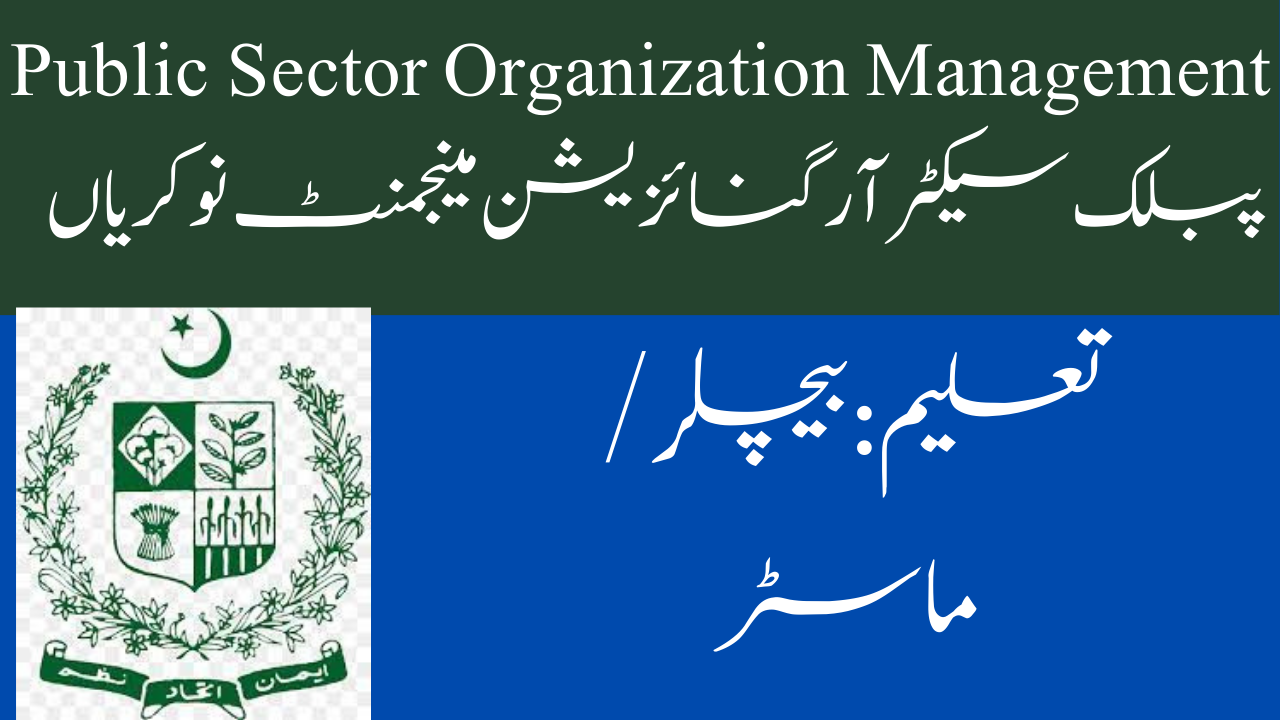 Public Sector Organization Management Jobs 2024